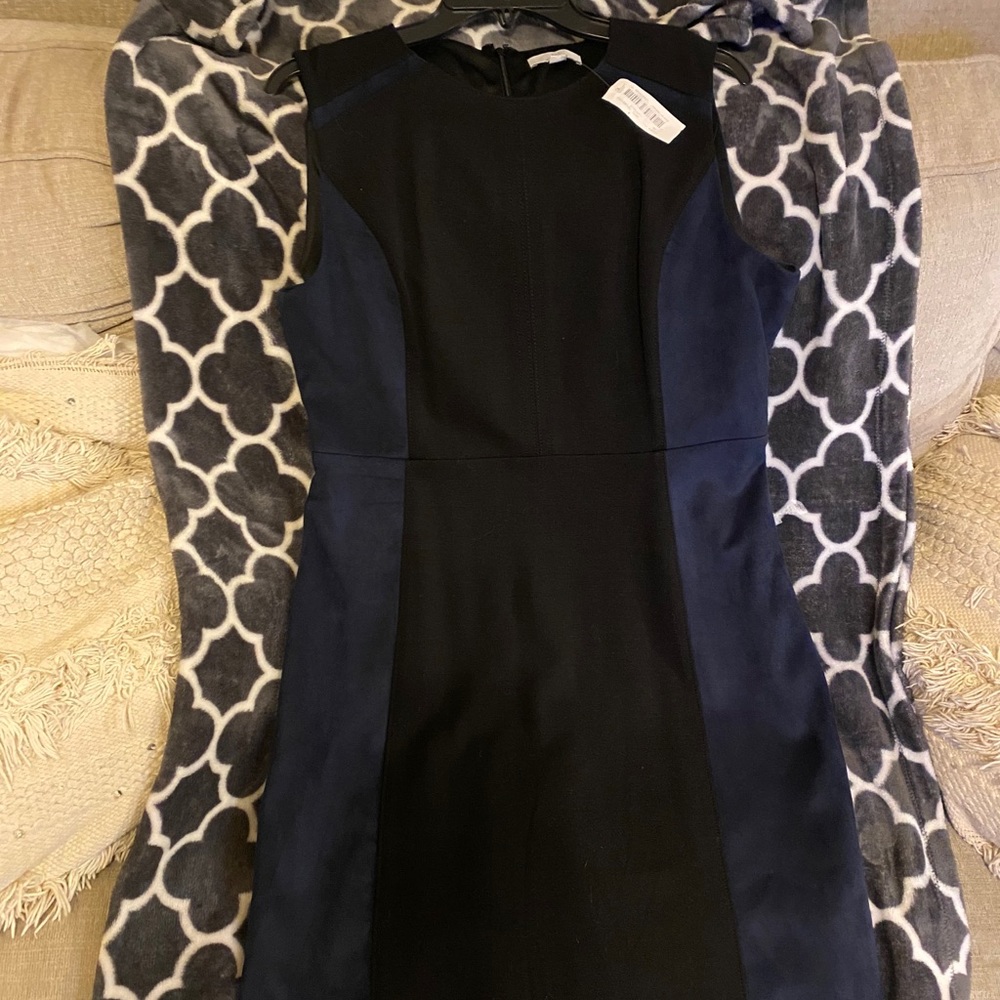 Halston sleeveless color block dress